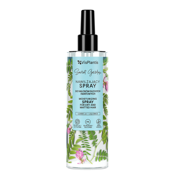Vis Plantis Secret Garden Nawilżający Spray do Włosów Suchych i Matowych z Lukrecją 200ml Best Before 16.11.26