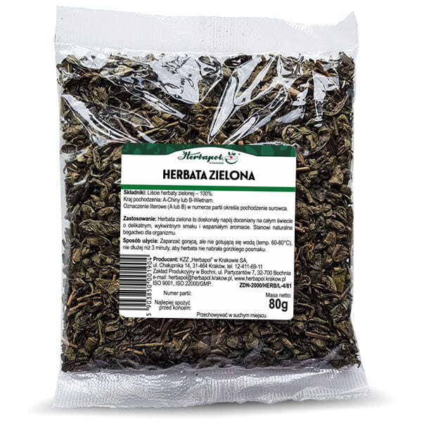 Herbapol Herbata Zielona Wykwintny Smak 80g