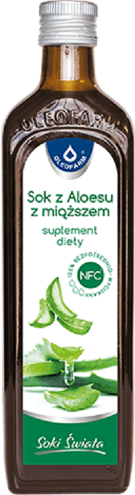 Oleofarm Soki Świata Sok z Aloesu z Miąższem na Odporność i Trawienie 500ml