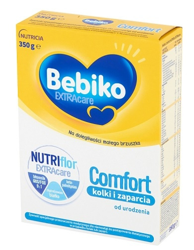 Bebiko NutriFlor 1 Extra Care Comfort dla Niemowląt na Kolki i Zaparcia od Urodzenia 350g Best Before 24.07.26