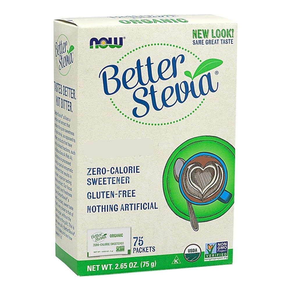 NOW Foods Better Stevia Słodzik Zero Kalorii 75 Saszetek