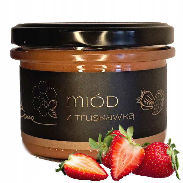 Bona Miód Wielokwiatowy z Truskawką Naturalny Pyszny Smak 245g