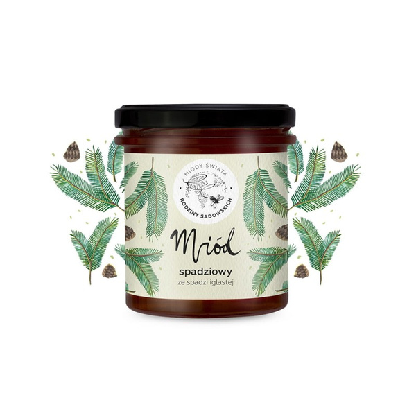 Pasieki Sadowskich Miody Świata Miód ze Spadzi Iglastej 450g