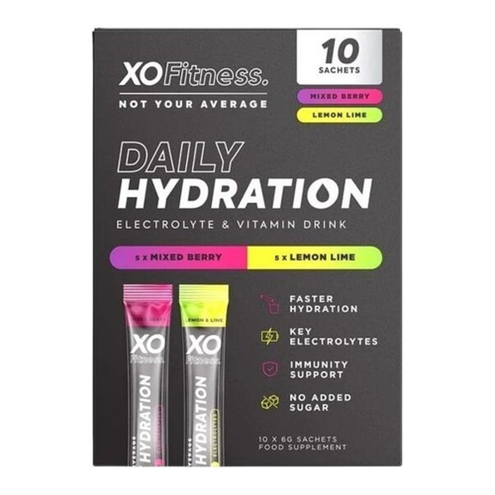 XO Fitness Daily Hydration Elektrolity w Proszku Mixed Berry & Lemon Lime 10x6g