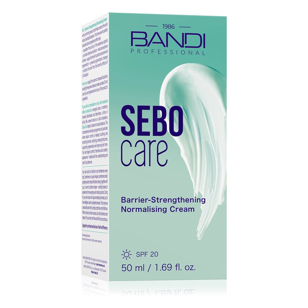 Bandi Sebo Care PMF Ochronny Krem Nawilżający z SPF20 do Cery Tłustej i Mieszanej 50ml