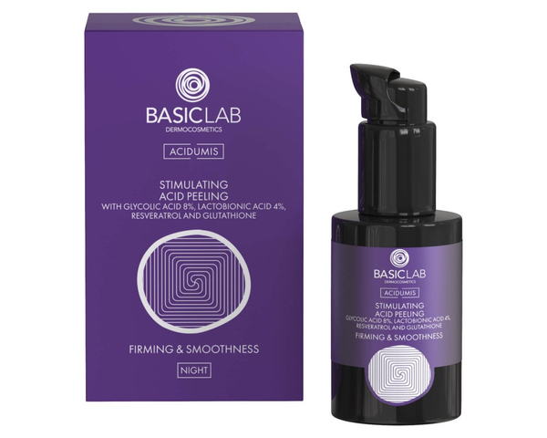 BasicLab Stymulujący Peeling Kwasowy Ujędrnienie i Wygładzenie 30ml