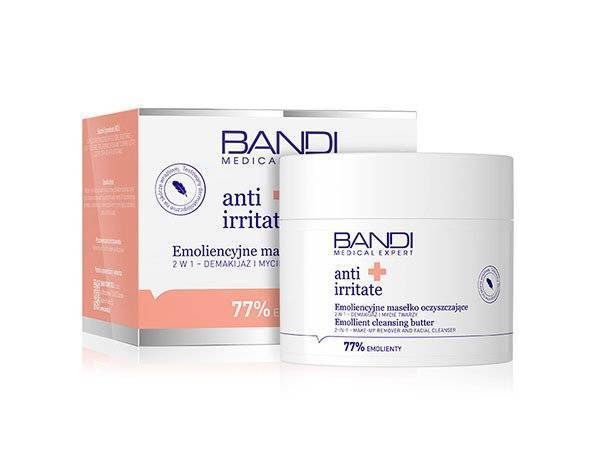 Bandi Anti Irritate Emoliencyjne Masełko Oczyszczające 2w1 Demakijaż i Mycie Twarzy 90ml
