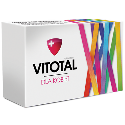 Aflofarm Vitotal dla Kobiet Witaminy na Włosy Skórę i Odporność 30 Tabletek