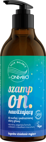 OnlyBio Hair In Balance Szampon Nawilżający do Suchej i Podrażnionej Skóry Głowy 400ml