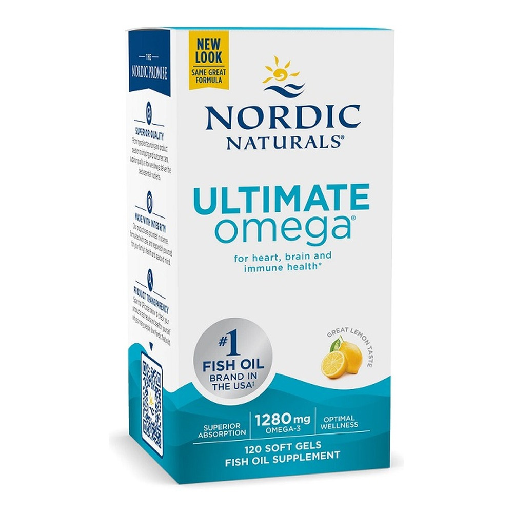 Nordic Naturals Ultimate Omega 1280mg Cytryna Wysoko Skoncentrowana Omega 3 120 Kapsułek