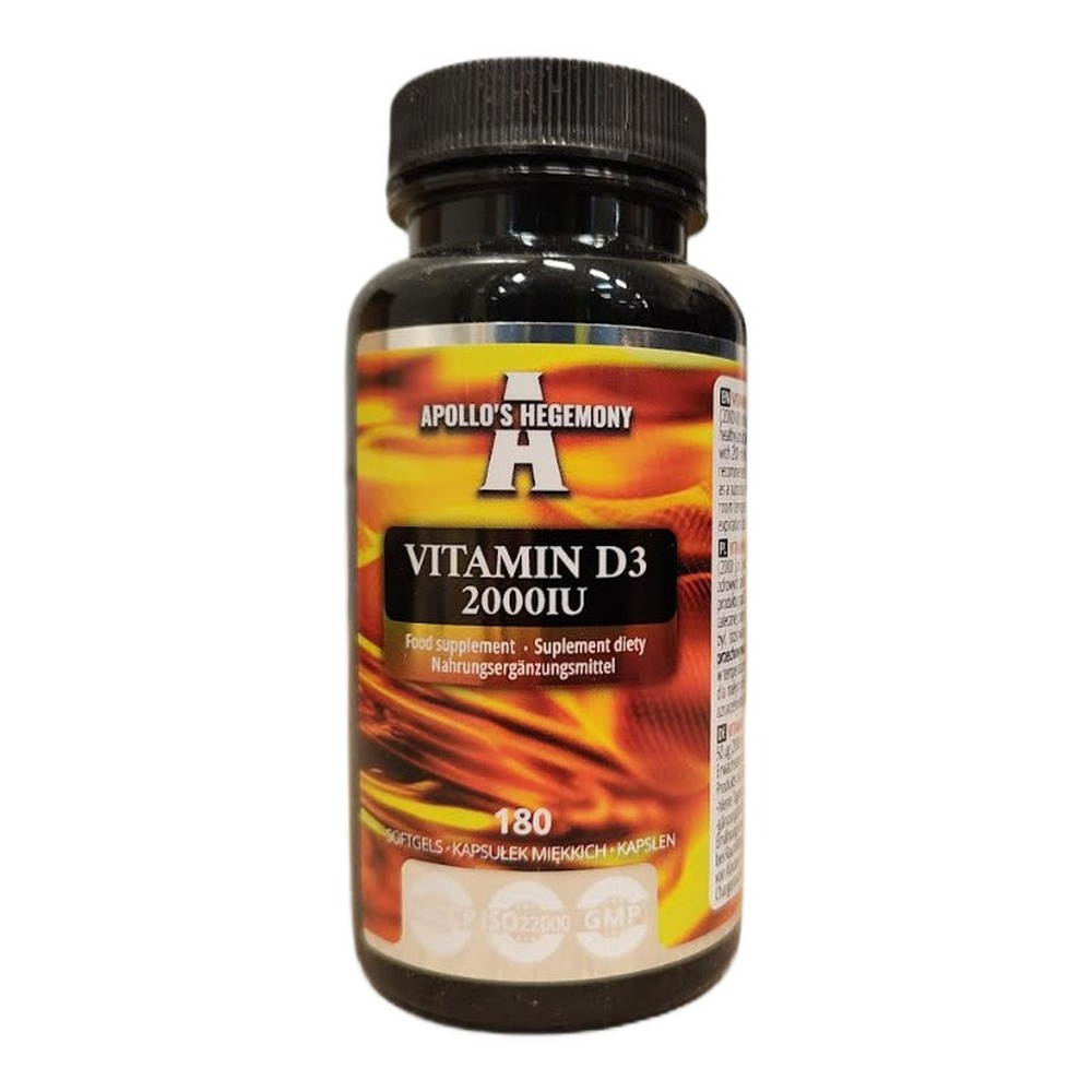 Apollo's Hegemony Vitamin D3 2000IU 180 softgels