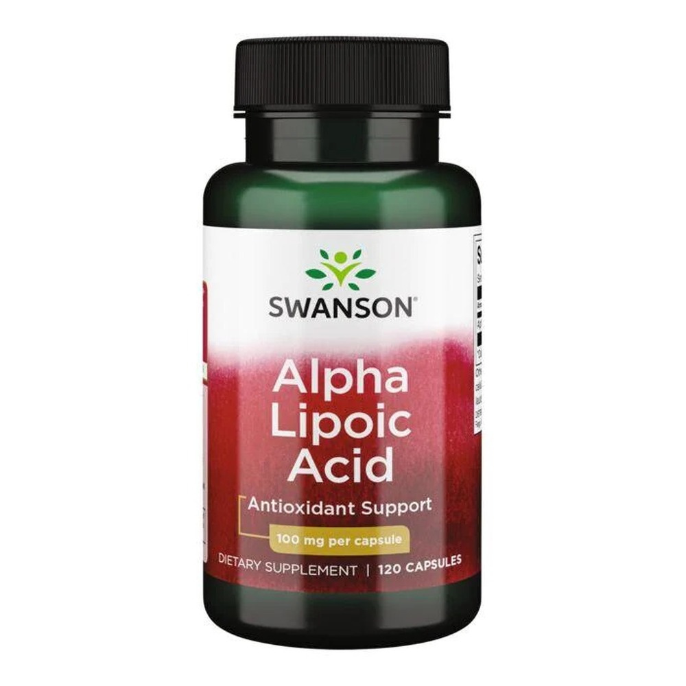 Swanson Kwas Alfa Liponowy 100mg na Wsparcie Antyoksydacyjne 120 Kapsułek
