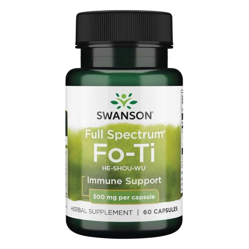 Swanson Full Spectrum Fo-Ti 500mg Wspomaga Organizm 60 Kapsułek