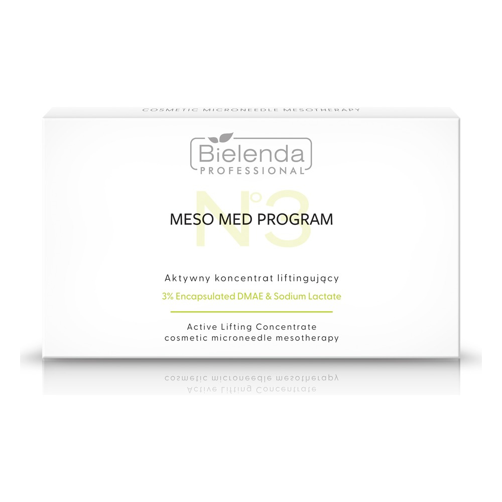 Bielenda Professional Meso Med Program Aktywny Koncentrat Liftingujący z 3% Enkapsułkowanym DMAE 10 x 3ml