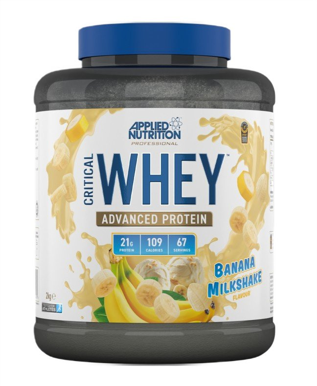 Applied Nutrition Critical Whey Białko Koktajl Bananowy na Wzrost i Regenerację Mięśni 2000g