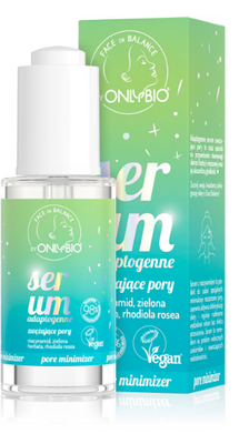 Onlybio Serum Adaptogenne Zwężające Pory z Niacynamidem i Zieloną Herbatą 30ml