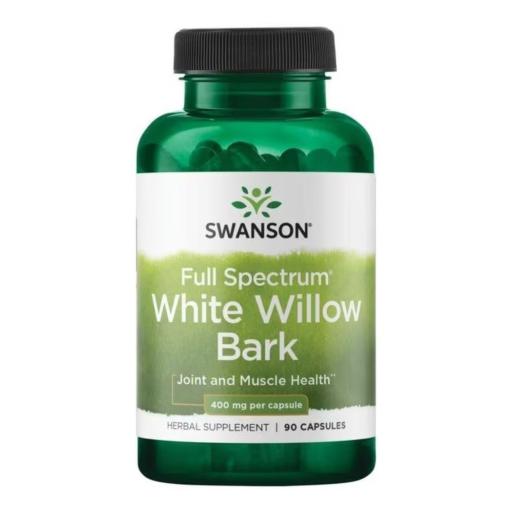 Swanson Full Spectrum Kora Wierzby Białej 400mg na Zdrowe Stawy 90 Kapsułek