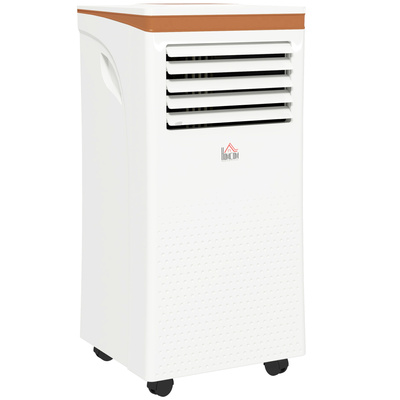 HOMCOM Portable Air Conditioner 10000 BTU, 4-in-1 Mobile Air Conditioning Unit with Cooling, Fan, Dehumidifier & Sleep Mode, LED Display, Remote Control, 24H Timer, Window Kit for Rooms up to 30㎡