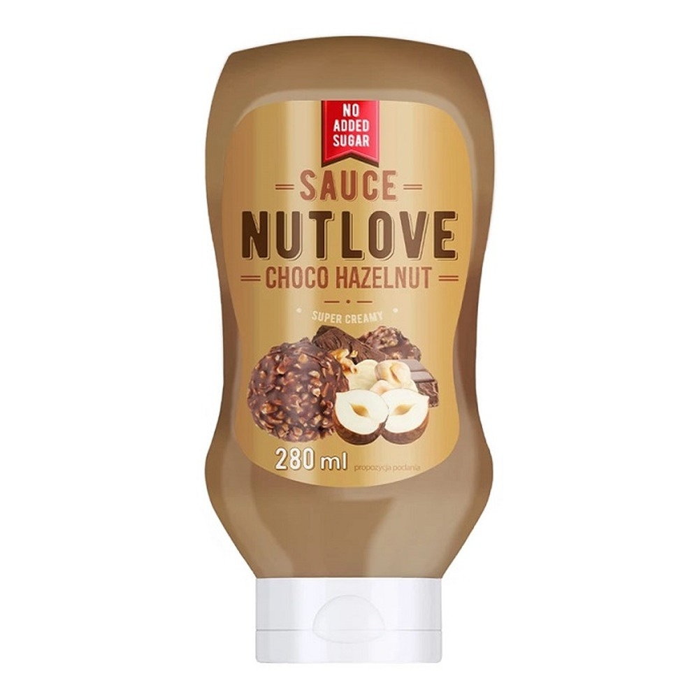 Allnutrition Nutlove Sauce Choco Hazelnut Sos na Bazie Kremu Orzechowego o Smaku Kakaowym 280ml