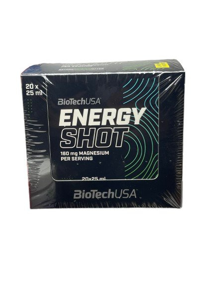 BioTechUSA Energy Shot Suplement Energetyczny w Płynie Na Energię Przed i w Trakcie Treningu 20 x 25ml