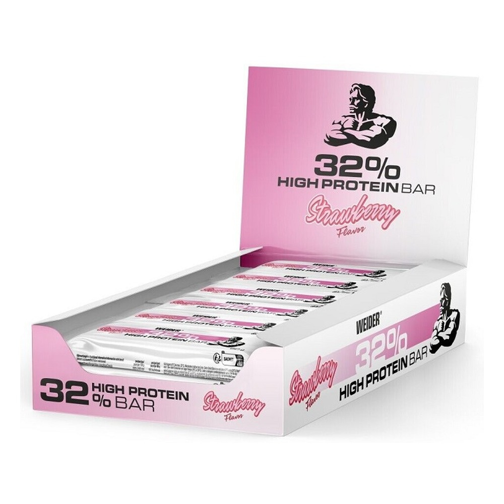 Weider 32% High Protein Bar, Strawberry - 12 x 60g