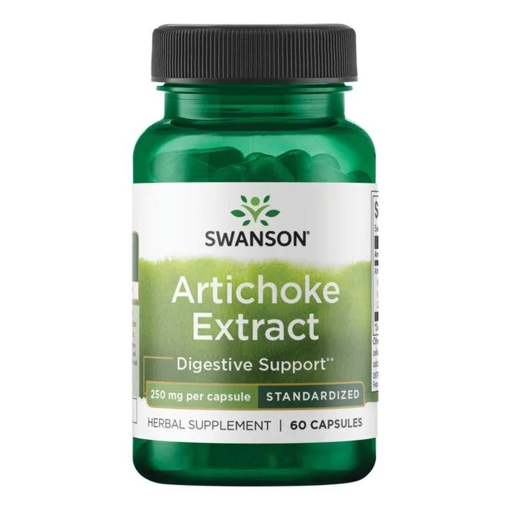 Swanson Karczoch Ekstrakt 250mg na Wsparcie Wątroby i Trawienia 60 Kapsułek