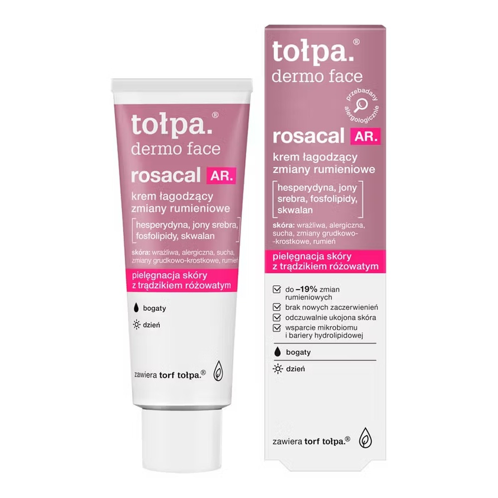 Tołpa dermo face rosacal AR. krem łagodzący zmiany rumieniowe na dzień, bogaty, 40ml