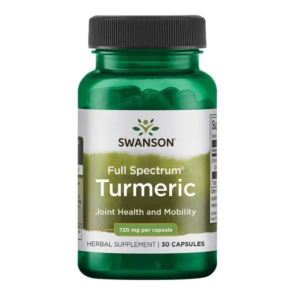 Swanson Kurkuma 720mg Full Spectrum na Wsparcie Odporności i Trawienia 30 Kapsułek