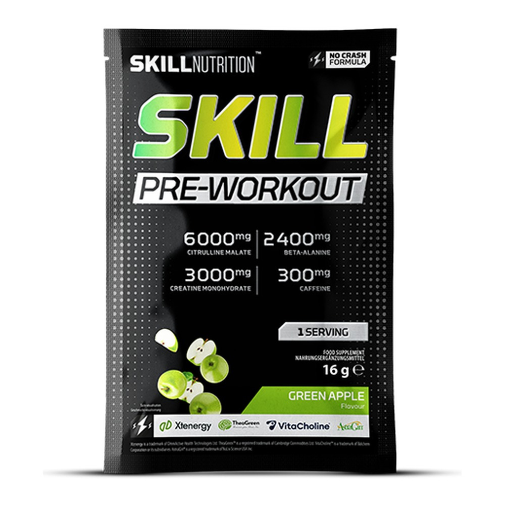 Skill Nutrition Skill Pre Workout Zielone Jablko 16g 1 porcja