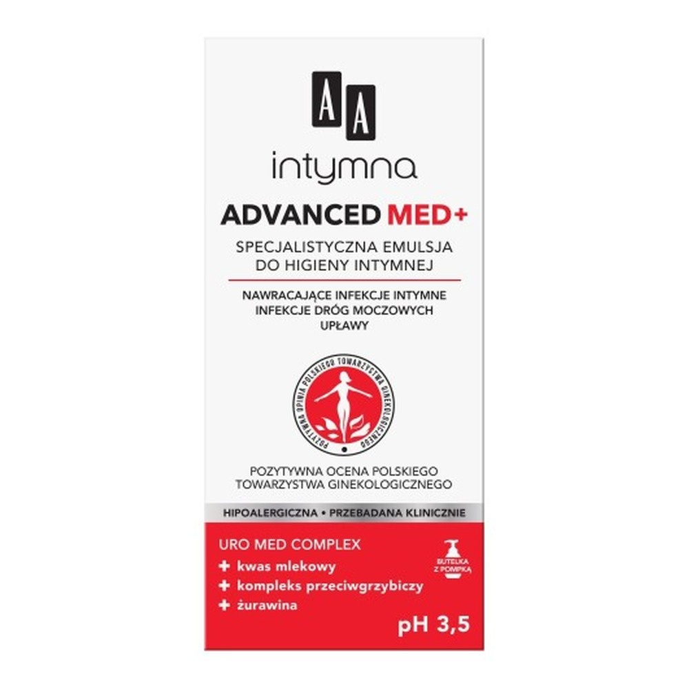 AA Intymna Med Advanced pH 3,5  Specjalistyczna Emulsja do Higieny Intymnej 300ml