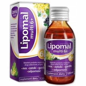 Lipomal Multi 6+ Syrop na Odporność dla Dzieci Powyżej 6 Roku Życia 120ml