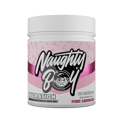 Naughty Boy Hydration Różowa Lemoniada Elektrolity w Proszku na Nawodnienie i Wydajność 510g