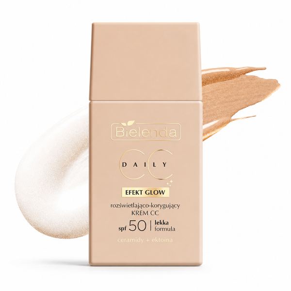 Bielenda Daily CC SPF 50 Rozświetlająco-Korygujący Krem CC z Efektem Blasku 40ml
