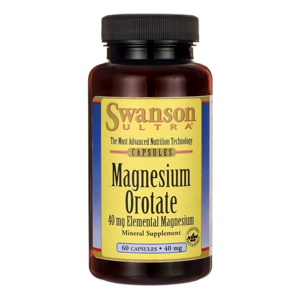 Swanson Orotan Magnezu 40mg na Wsparcie Serca i Mięśni 60 Kapsułek
