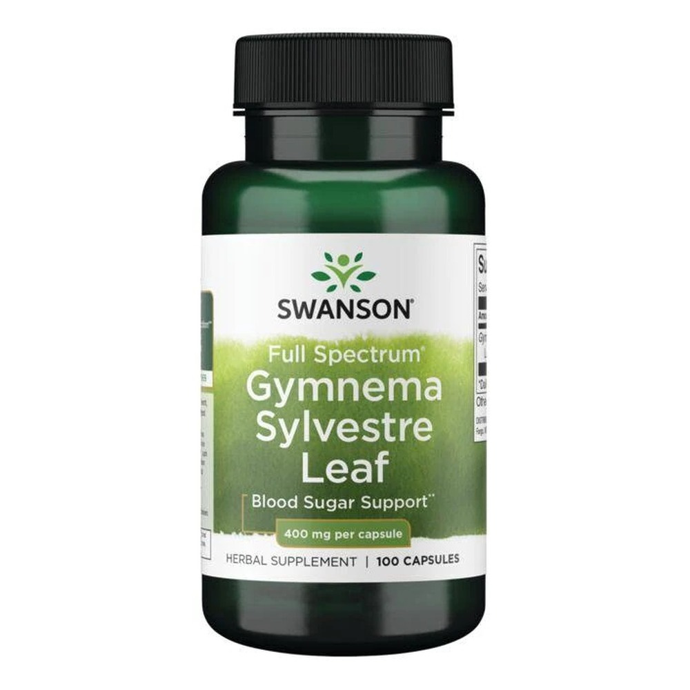 Swanson Gymnema Sylvestre 400mg na Prawidłowy Poziom Cukru 100 Kapsułek