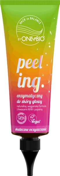 OnlyBio Hair In Balance Enzymatyczny Peeling do Skóry Głowy z Kwasami AHA 125ml