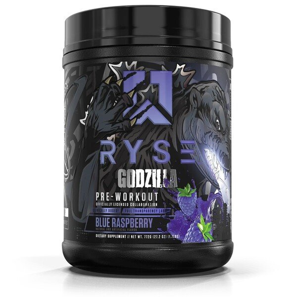 RYSE Godzilla Pre-Workout, Blue Raspberry - 772g