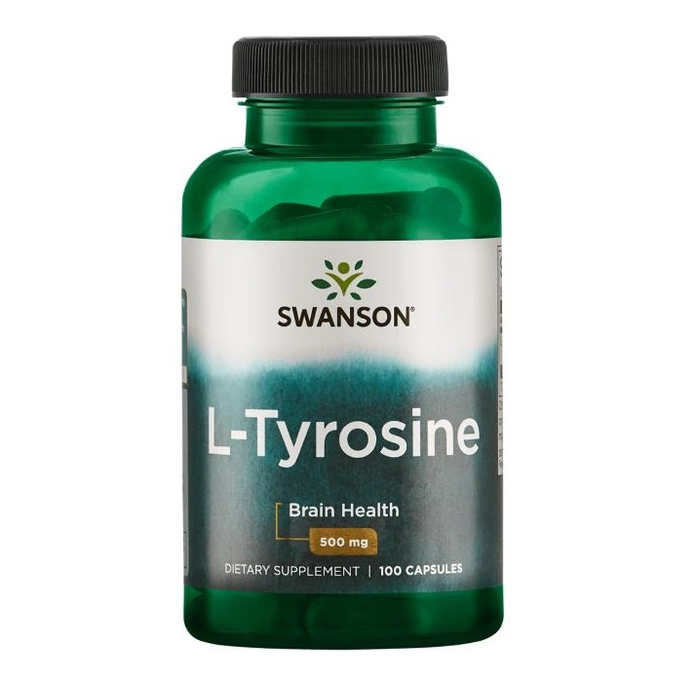Swanson L-Tyrozyna 500mg Wsparcie dla Umysłu i Ciała 100 Kapsułek