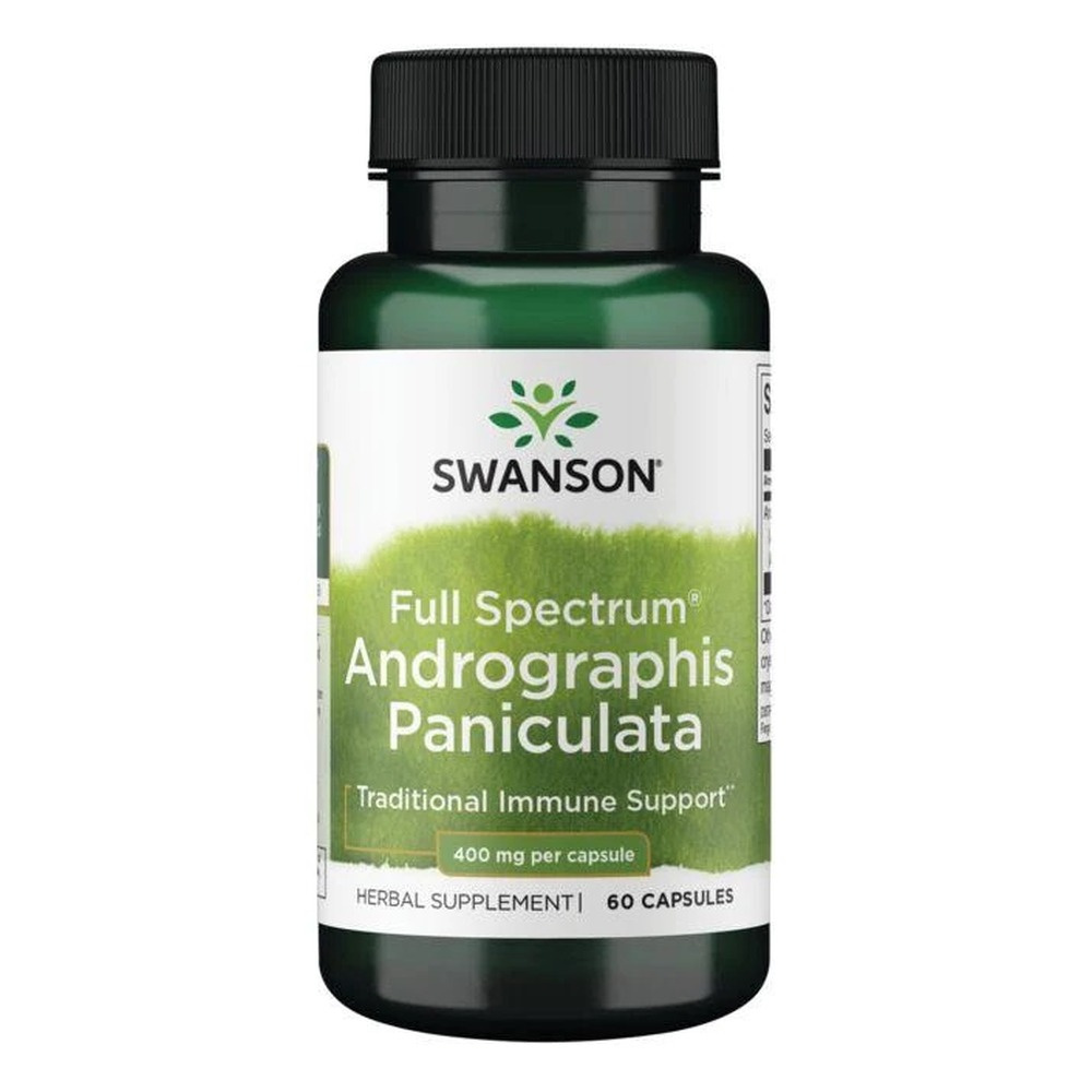 Swanson Andrographis Paniculata 400mg na Wsparcie Odporności 60 Kapsułek
