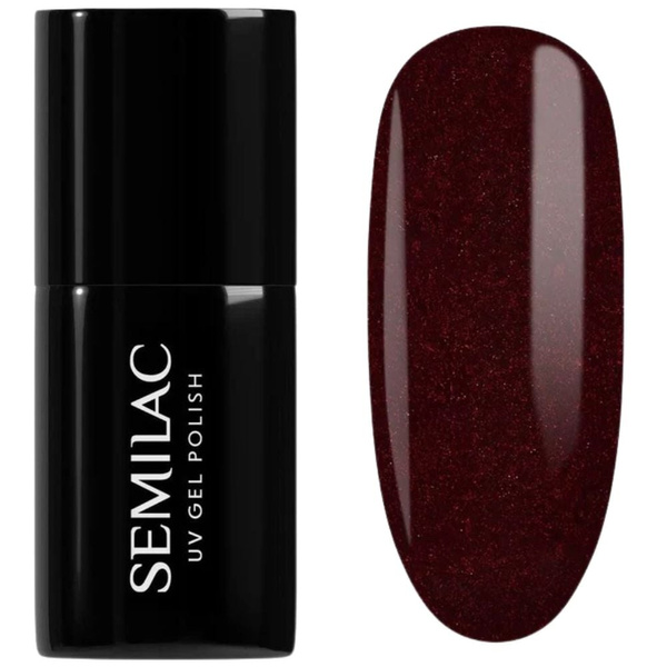 Semilac Love Is In The Nails UV/LED Soak Off Hybrid Gel Polish Nail - 393 Sparkling Black Cherry 7ml