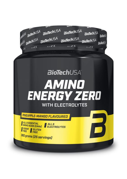 BioTechUSA Amino Energy Zero z Elektrolitami EAA w Proszku z Kofeiną Na Wytrzymałość i Nawodnienie 360g