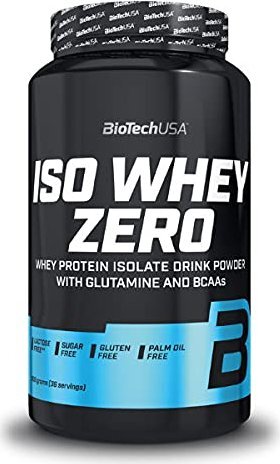 BioTechUSA Iso Whey Zero Black Biscuit Izolat Białka Serwatkowego Na Wzrost i Regenerację Mięśni 908g
