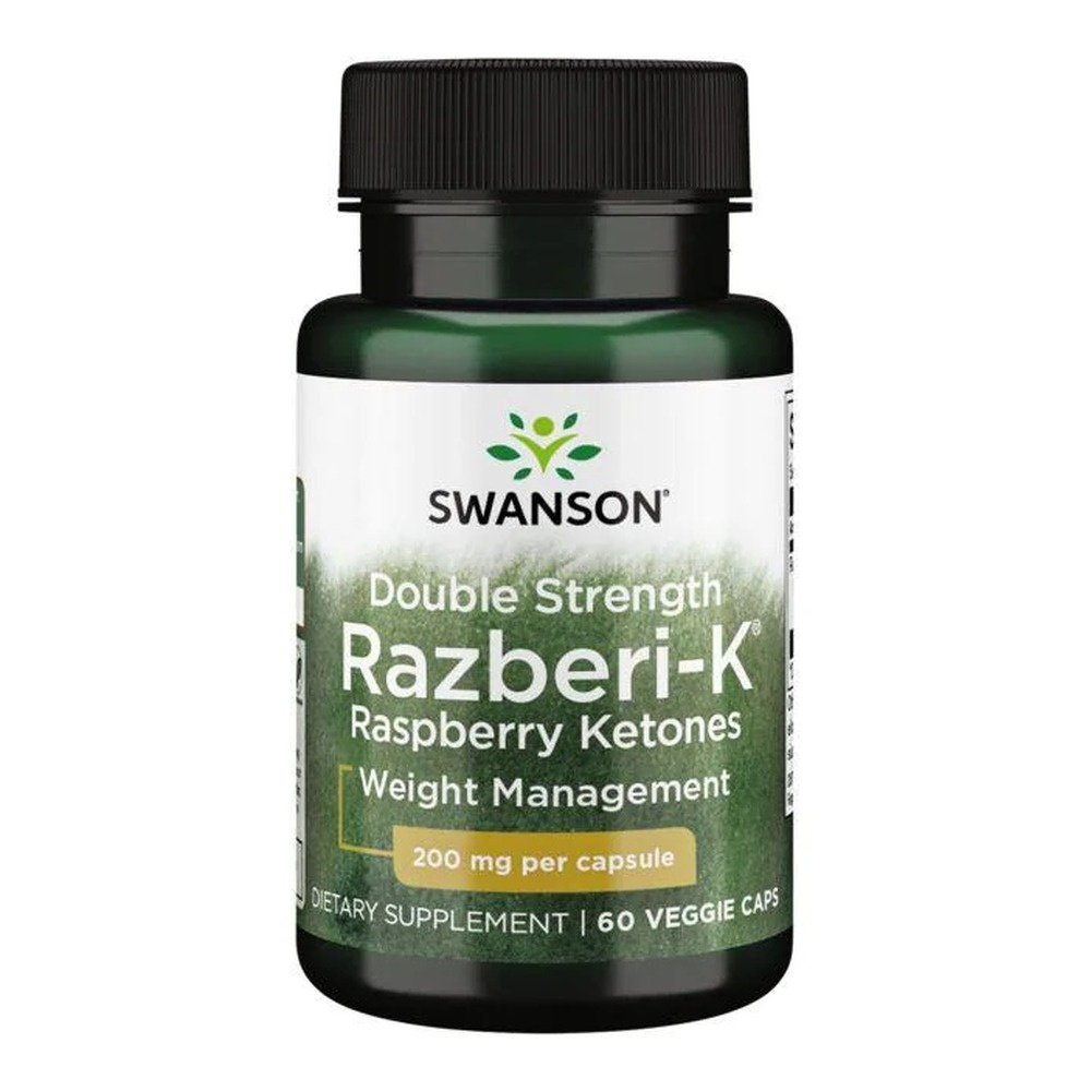 Swanson Razberi-K 200mg Ketony Malinowe na Kontrolę Wagi 60 Kapsułek