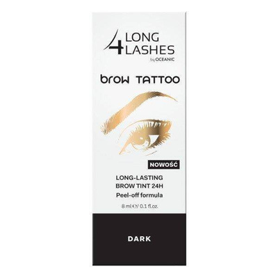 Long 4 Lashes Eyebrow Gel Black Permanent Eyebrow Makeup 8 ml