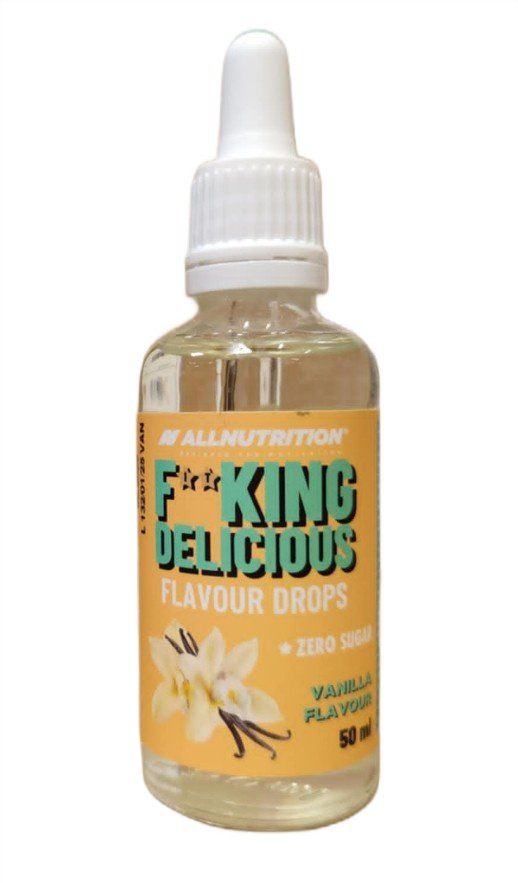 Allnutrition Fitking Delicious Krople Smakowe Waniliowe Bez Cukru do Potraw i Napojów 50ml