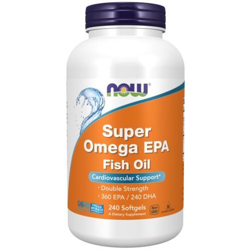 Now Foods Super Omega EPA Molecularly Distilled Wspiera Układ Krążenia 240 Kapsułek