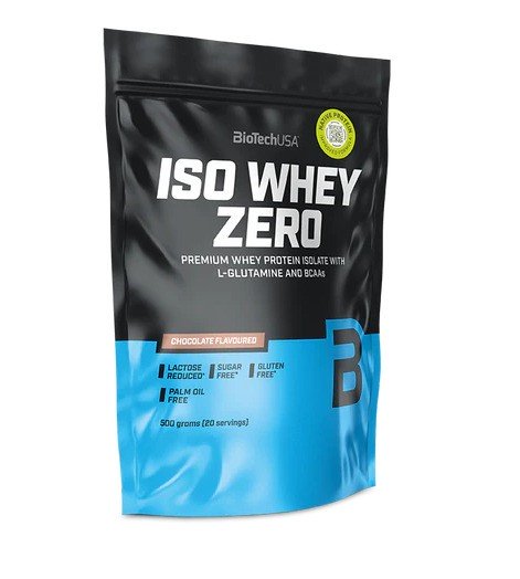 BioTechUSA Iso Whey Zero Waniliowy Izolat Białka Serwatkowego Na Budowę Masy Mięśniowej 500g