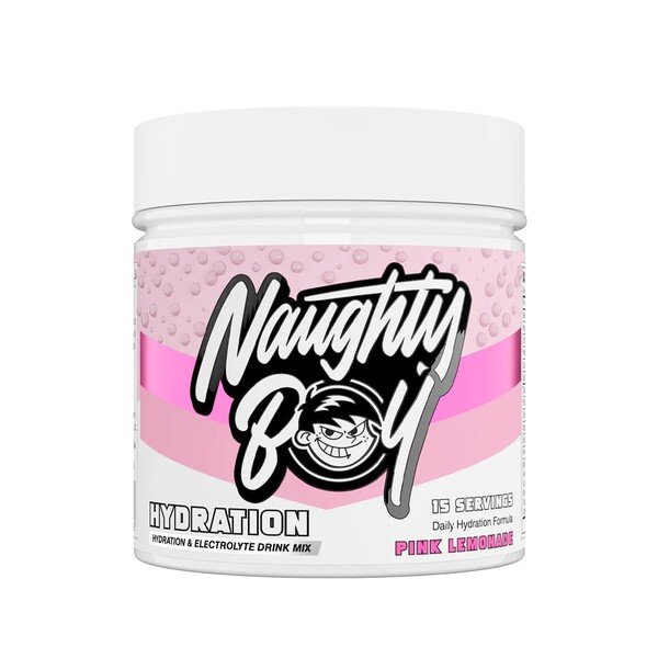 Naughty Boy Hydration Różowa Lemoniada Elektrolity w Proszku na Nawodnienie i Wydajność 127g