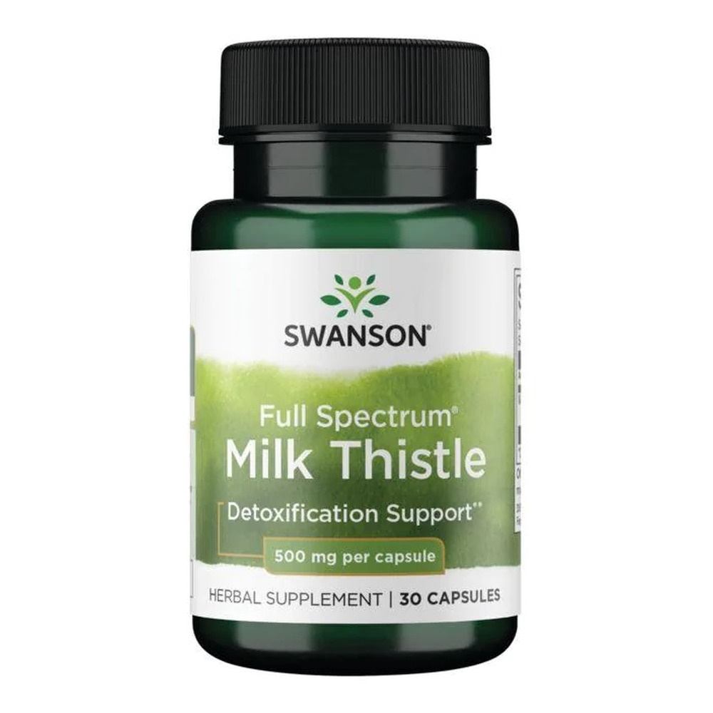 Swanson Full Spectrum Ostropest Plamisty 500mg na Wsparcie Wątroby 30 Kapsułek