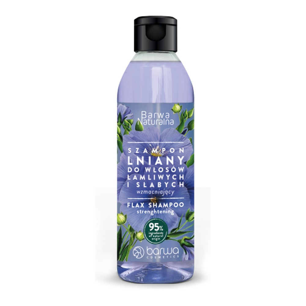 Barwa Naturalna Wzmacniający Szampon Lniany dla Włosów Łamliwych 300ml